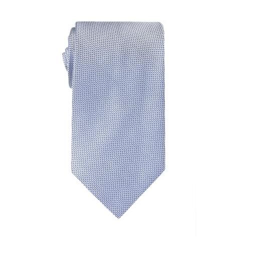 Remo Sartori - cravatta in pura seta tinta unita, larghezza 8 cm, made in italy, uomo (azzurro)