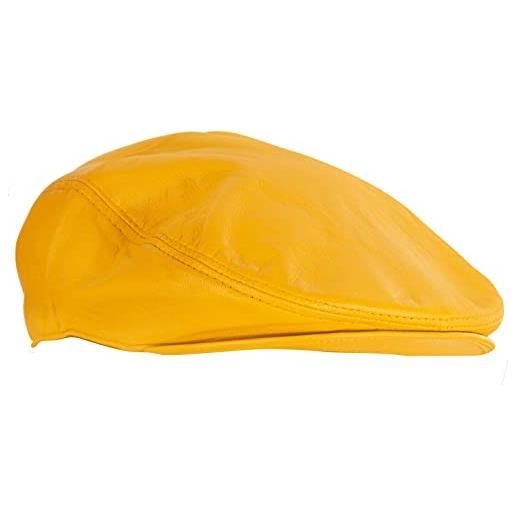 Infinity Leather cappelli da uomo giallo con cappelli a forma piatta da baseball gatsby cappello s