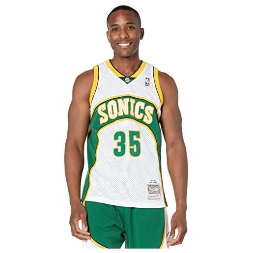 Mitchell & Ness m&n nba swingman-maglia 2.0 seattle supersonics kevin durant t-shirt, bianco, l unisex-adulto