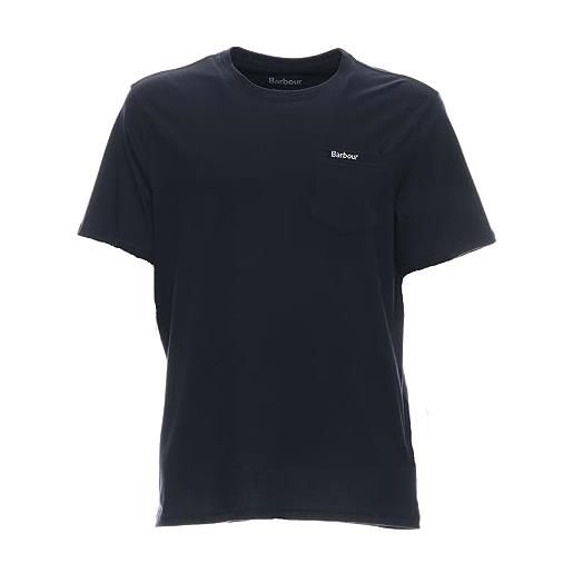 Barbour - t-shirt uomo langdon pocket - xl, navy