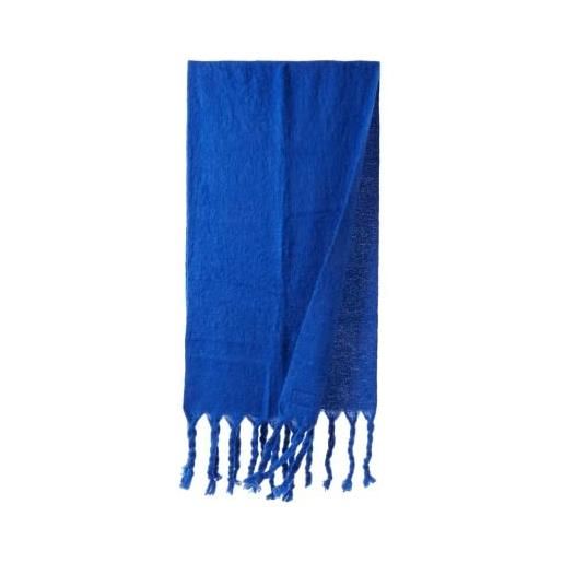 Tommy Hilfiger tommy modern fluffy scarf, tinta unita (cx (6), misura os, blu, taglia unica
