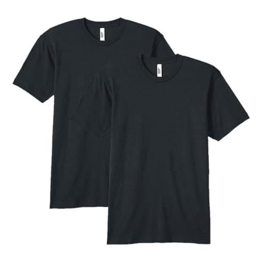 American Apparel t-shirt girocollo a maniche corte in tri-blend, grigio atletico (confezione da 2), l unisex-adulto