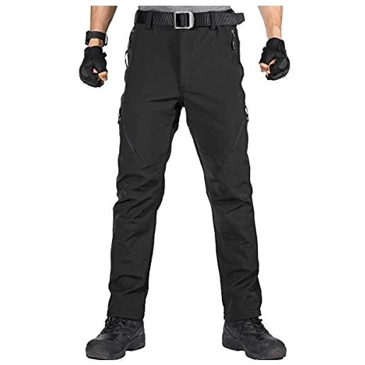 FREE SOLDIER pantalones de trabajo pantaloni tuta, nero, 56 uomo