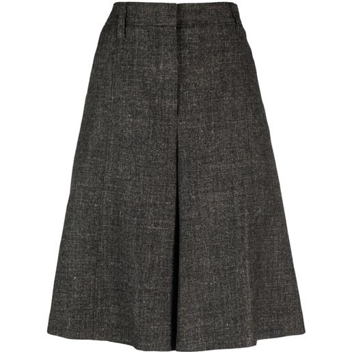 Brunello Cucinelli shorts svasati - grigio