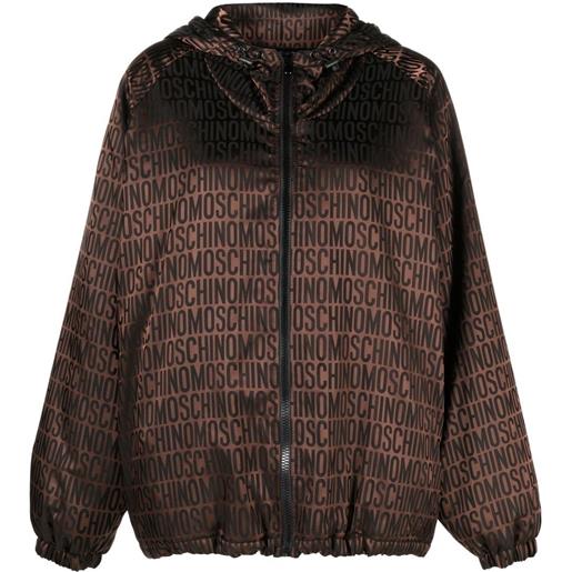 Moschino giacca con stampa monogramma - marrone