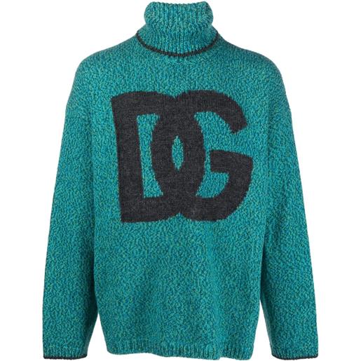 Dolce & Gabbana maglione con intarsio - verde