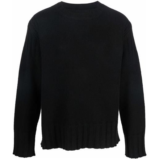 Jil Sander maglione con maniche a spalla bassa - nero