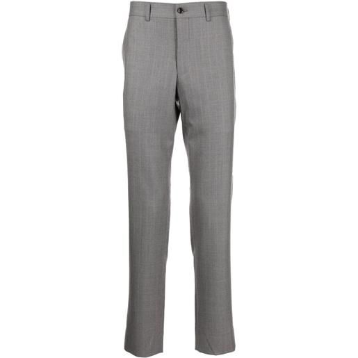 Comme des Garçons Homme Plus pinstriped wool straight-leg trousers - grigio