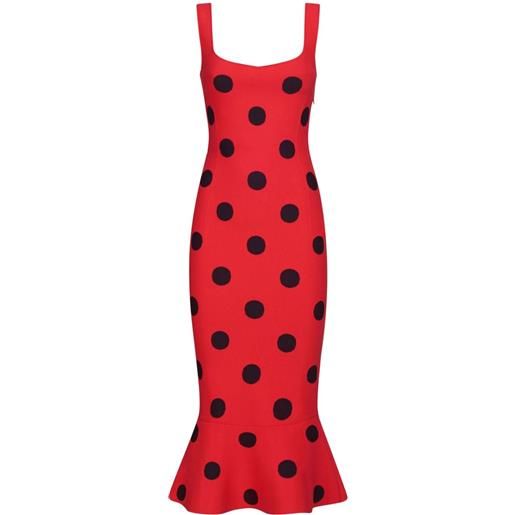 Marni abito midi a pois - rosso