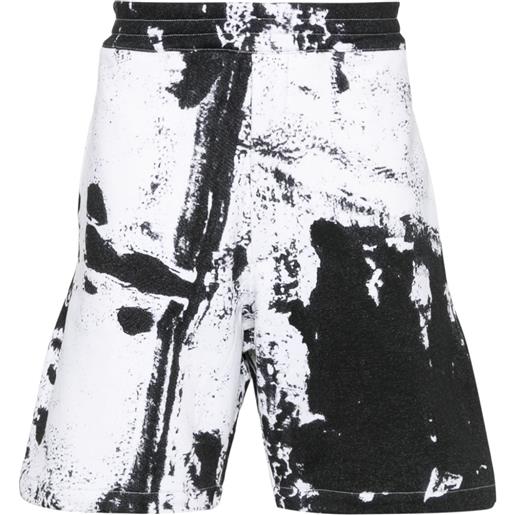 Alexander McQueen shorts con stampa - bianco