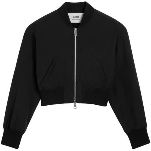 AMI Paris giacca biker crop - nero