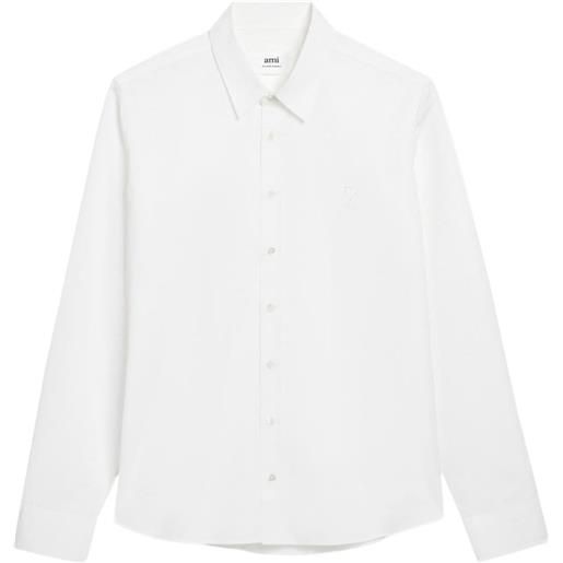 AMI Paris camicia con ricamo - bianco