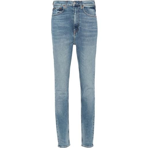 Polo Ralph Lauren jeans tompkins skinny con vita alta - blu