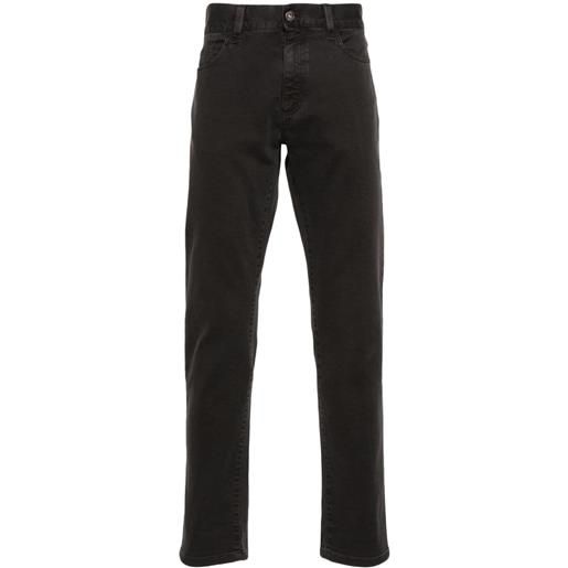Zegna jeans con applicazione - nero