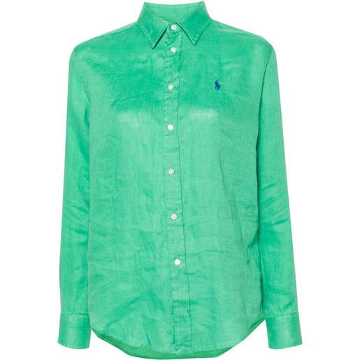 Polo Ralph Lauren camicia con ricamo polo pony - verde