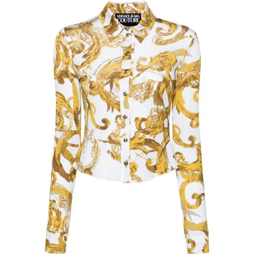 Versace Jeans Couture camicia watercolour couture - bianco
