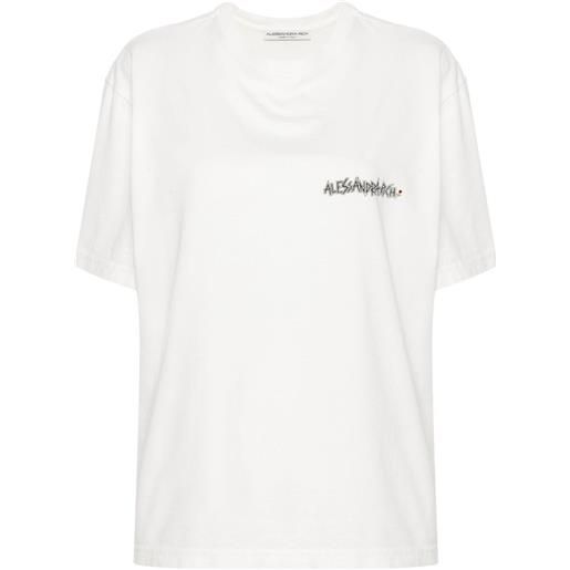 Alessandra Rich t-shirt con stampa - bianco