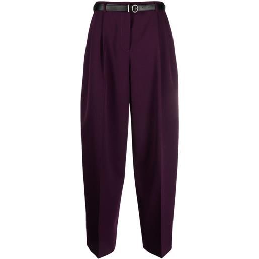 Jil Sander pantaloni con cintura - viola