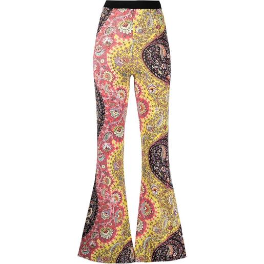 ETRO pantaloni svasati con stampa paisley - giallo