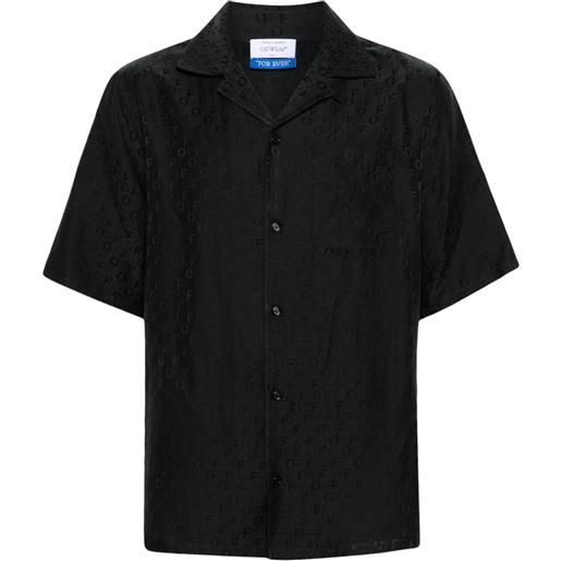 Off-White camicia con monogramma - nero