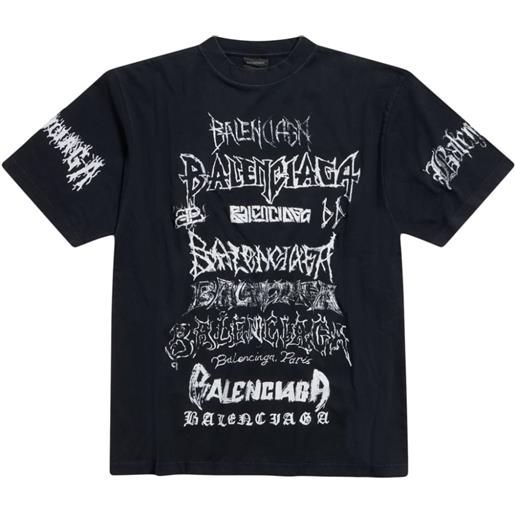 Balenciaga t-shirt diy metal - nero