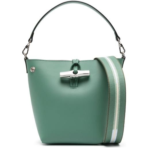 Longchamp borsa a secchiello roseau piccola - verde