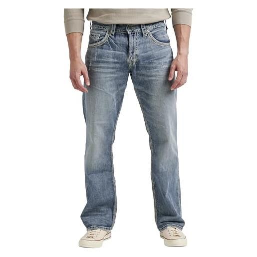 ANGELICA silver jeans co. Men's gordie loose fit straight leg jeans