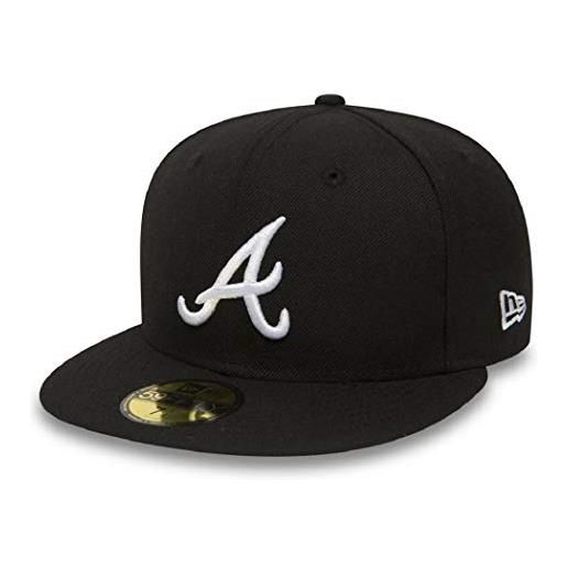 New Era atlanta braves cap 59fifty basecap baseball fitted kappe mlb schwarz - 7 1/2-60cm (xl)