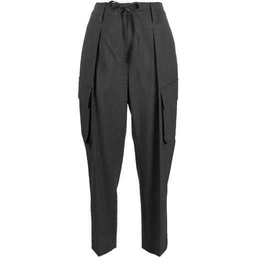 Brunello Cucinelli pantaloni sartoriali con coulisse - grigio