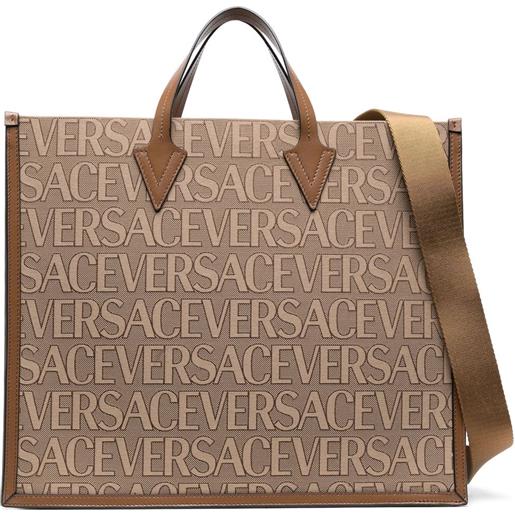 Versace borsa tote Versace allover - marrone