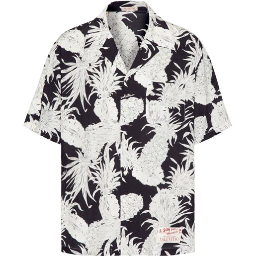 Valentino Garavani camicia con stampa pineapple - nero