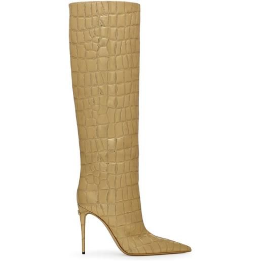 Dolce & Gabbana stivali con effetto coccodrillo - toni neutri