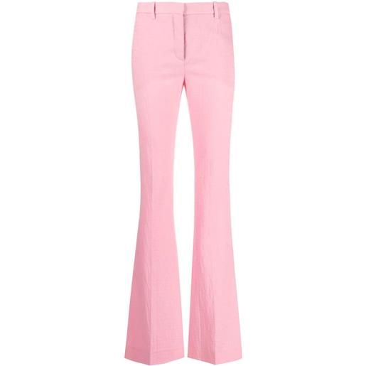 Versace pantaloni svasati con logo - rosa