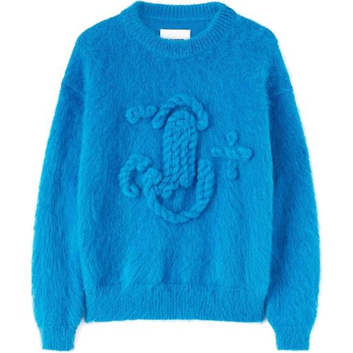 Jil Sander maglione con ricamo - blu
