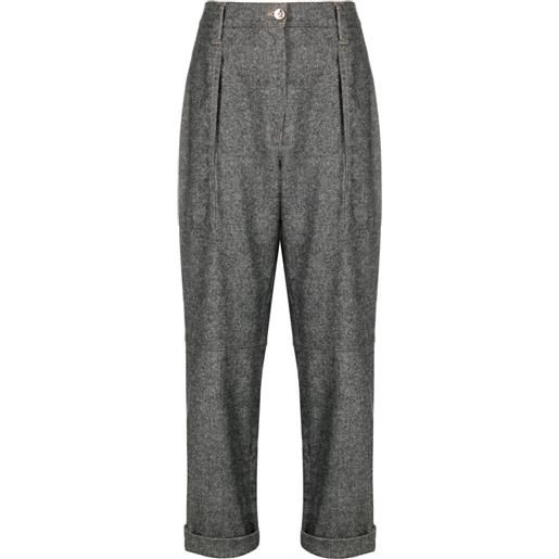 Brunello Cucinelli pantaloni crop - grigio