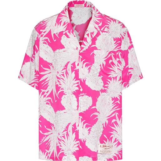 Valentino Garavani camicia con stampa pineapple - rosa
