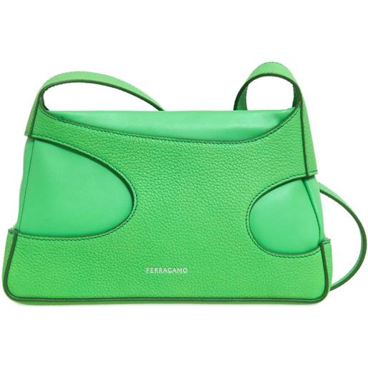 Ferragamo borsa a spalla mini con dettaglio cut-out - verde