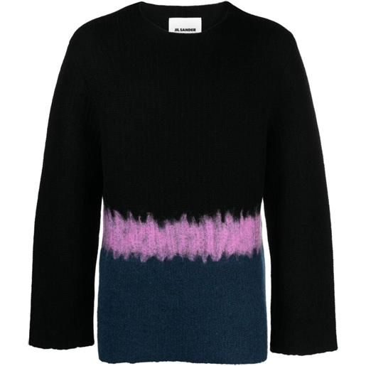 Jil Sander maglione con design color-block - nero