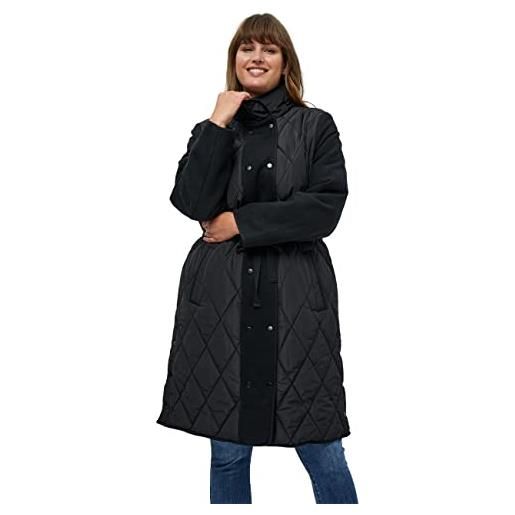 Peppercorn glorianna padded coat curve, cappotto imbottito curve, donna, nero (9000 black), 54