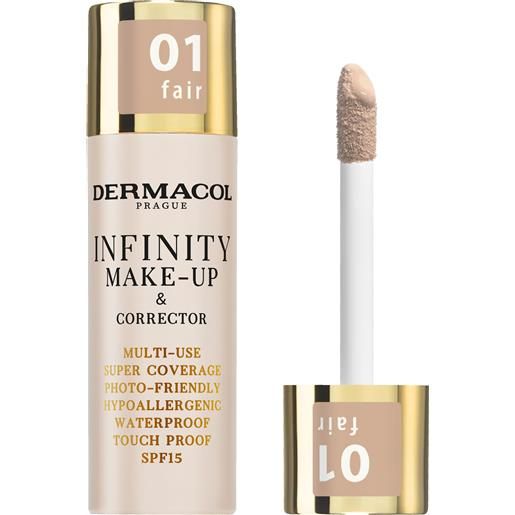Dermacol make-up e correttore ad alta coprenza infinity (multi-use super coverage waterproof touch) 20 g 02 beige