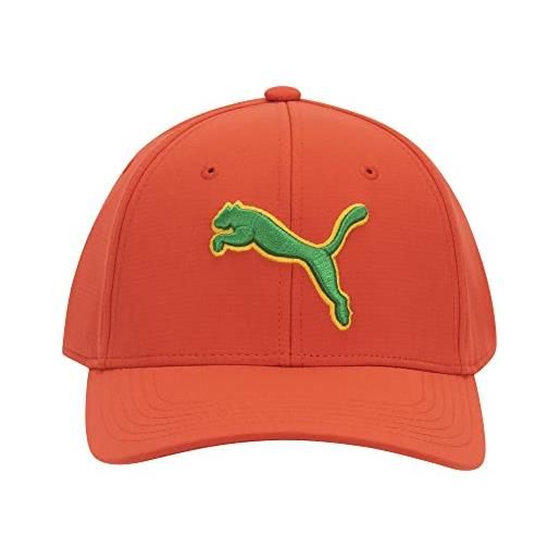 PUMA evercat dillon stretch fit cap cappellino da baseball, rosso/verde, small/medium unisex-adulto