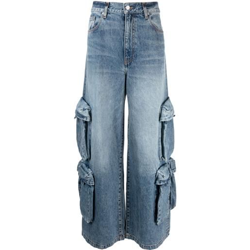 AMIRI jeans a gamba ampia baggy - blu