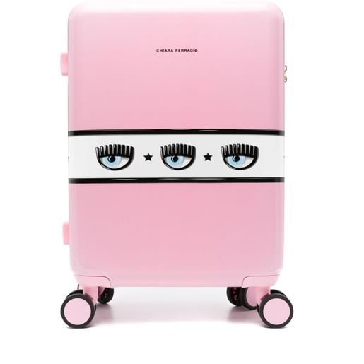 Chiara Ferragni valigia con motivo eyelike - rosa