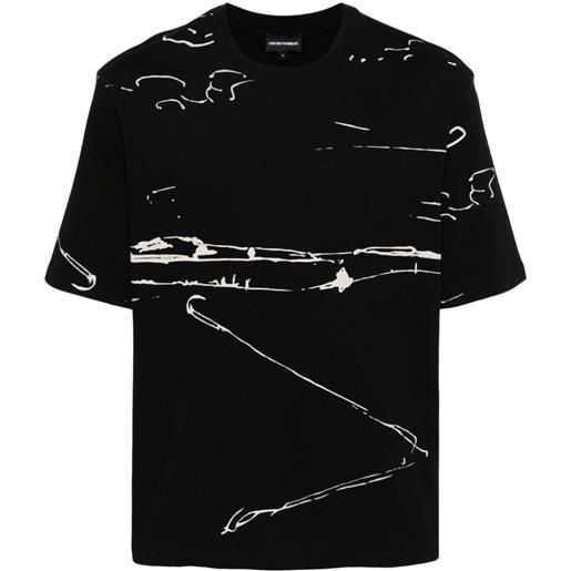 Emporio Armani t-shirt con stampa - nero