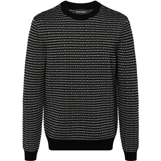 Emporio Armani maglione con logo - nero
