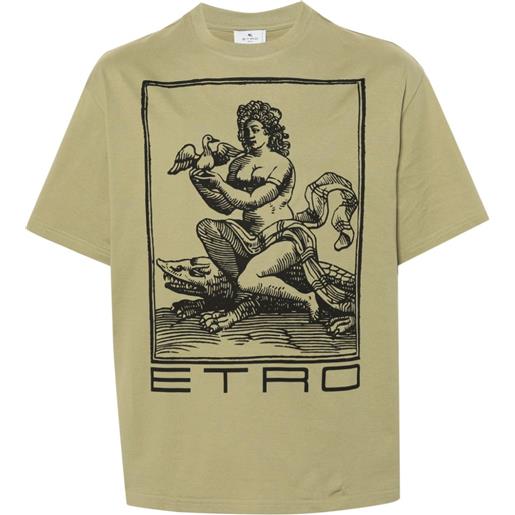ETRO t-shirt con stampa grafica - verde