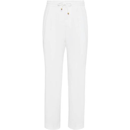 Brunello Cucinelli pantaloni con coulisse - bianco