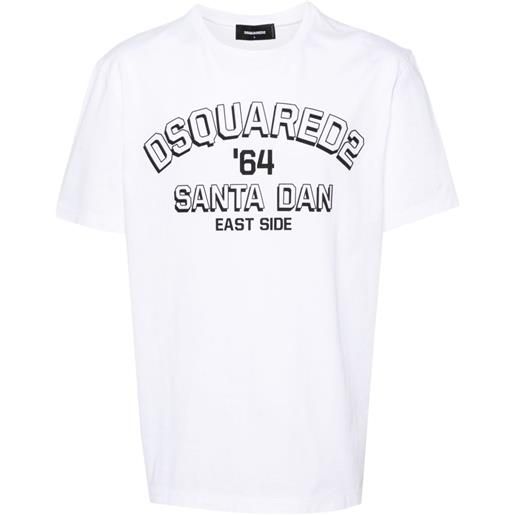 Dsquared2 t-shirt con logo goffrato - bianco