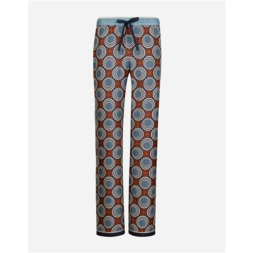 Dolce & Gabbana pantalone pigiama in seta stampata