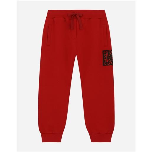 Dolce & Gabbana pantaloni jogging in jersey con logo patch